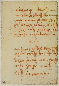 Leonardo Da Vinci Manuscripts Stampe: Various notes and reflections on physics