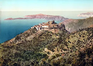 Landscape Photography France Stampe: View of Eze and Saint Jean