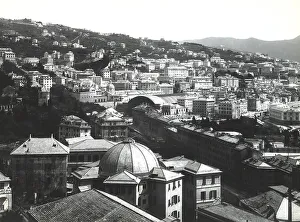 Italian Building Elements Stampe: View of Genoa