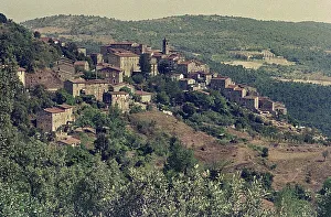 Tuscan Countryside View Stampe: View of Sassetta