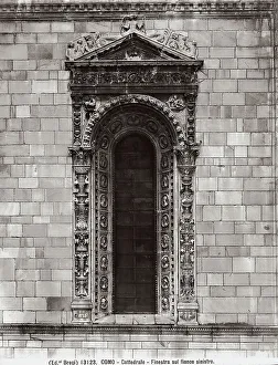 European Renaissance Period Stampe: Detail of a window on the left side of Como's Cathedral