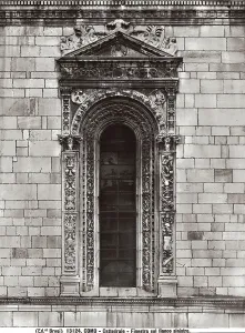 Print of a Window on the Left Side of Como Cathedral