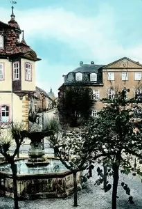 Vista della città di Ilmenau, Thuringia, anni '20