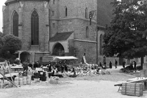 Stampa con cornice : Nürnberg. Mercato a Norimberga, Germania anni '30