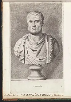 Ancient Roman Emperor Stampe: Bust of emperor commodus; Commodus