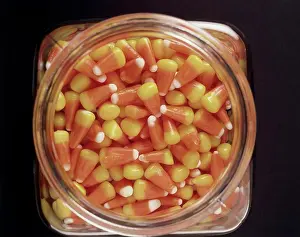 Studio Shot Of Sweets Stampe: Close-up of candy corn