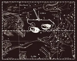 Johannes Hevelius Artwork Stampe: Constellation of Libra