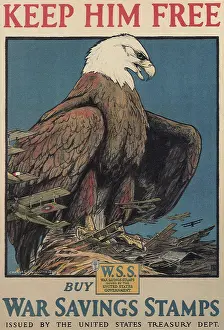 WWI Propaganda Poster Stampe: Keep him Free