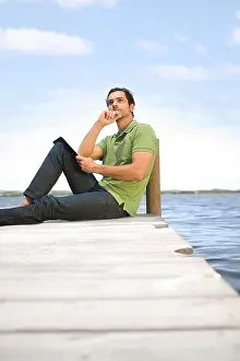 Pensive Male Figure Stampe: Young philosopher