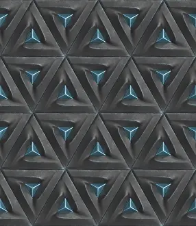 Abstract Design Wallpaper Stampe: This 3D geometric pattern features an abstract design