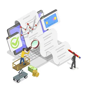 Data Storage Symbol Stampe: 3D Isometric Flat Illustration of Data Analytics