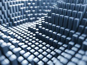 High Quality 3d Illustration Stampe: 3d render of abstract data structure
