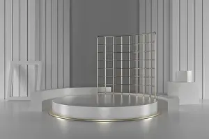 Abstract Modern Architecture Stampe: 3d render, abstract geometric background