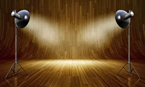 Deserted Studio Environment Stampe: 3D rendering of an background