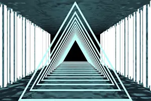 Modern Architectural Style Renderings Stampe: 3d rendering of backgrounds abstract