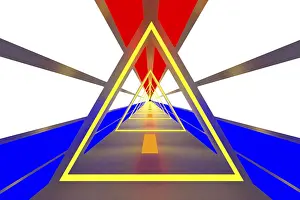 Stampe di Rappresentazione 3D di sfondi astratti. Illustrazione 3D di forme geometriche semplici Opere D'arte Semplici Stampe: Rendicontazione 3D di sfondi astratti.