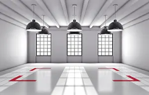 Studio Photography Backgrounds Stampe: 3D rendering of a studio background