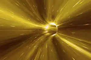 Immagini Correlate Stampe: Rappresentazione 3D di un tunnel di distorsione nello spazio.