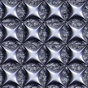 Seamless Decorative Background Stampe: 3d seamless tileable metal decorative background pattern
