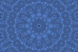 Abstract Artwork Stampe: Abstract blue background with dotted pattern