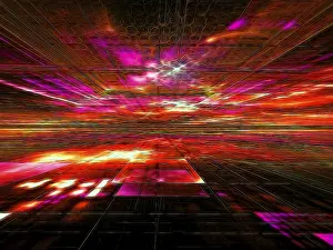 Virtual Reality Concept Stampe: Abstract bright technology background - computer-generated image