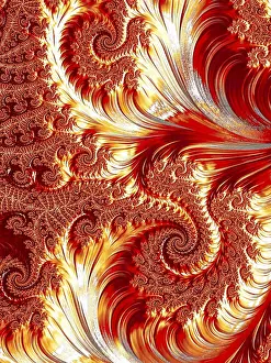 Abstract Fractal Background Stampe: Abstract color background - computer-generated image