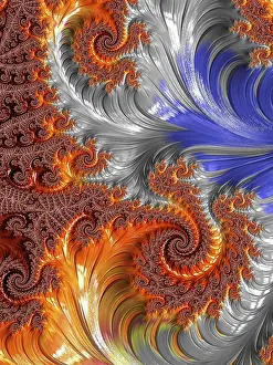 Fractal Geometry Stampe: Abstract colourful background - computer-generated image