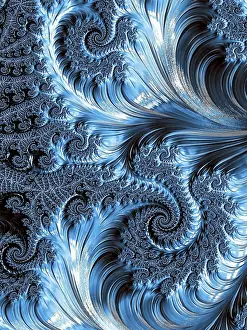 Abstract Fractal Background Stampe: Abstract colourful background - computer-generated image