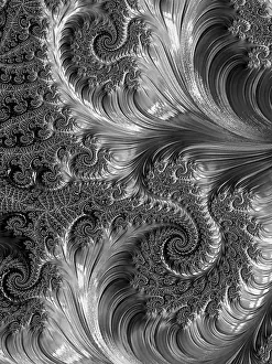 Abstract Fractal Background Stampe: Abstract colourful background - computer-generated image