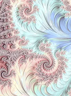 Abstract Fractal Background Stampe: Abstract colourful background - computer-generated image