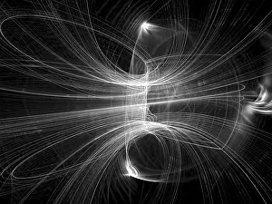 Fractal Geometry Background Stampe: Abstract dark background - computer-generated image
