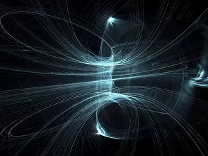 Fractal Geometry Background Stampe: Abstract dark background - computer-generated image