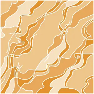 Stampe di Arte Astratta Stampe: Abstract orange path structure print
