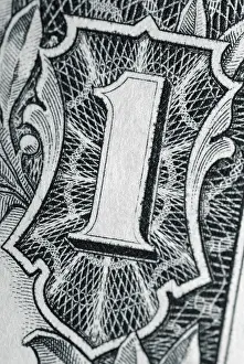 US Dollar Note Stampe: Abstract of a US one Dollar note