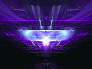 Fractal Art Background Stampe: Abstract esoteric or sci fi background - computer-generated 3d illustration