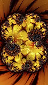 Abstract Fractal Background Stampe: Abstract festive background - computer-generated image