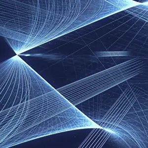 Abstract Fractal Background Stampe: Abstract geometric background - computer-generated image