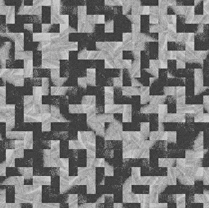 Gray Textured Background Stampe: An abstract geometric pattern with black
