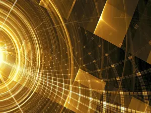 Abstract Golden Background Stampe: Abstract golden background - computer-generated image