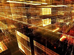 Computer Generated Image Stampe: Abstract golden background - computer-generated image
