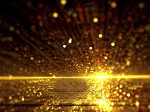Computer Generated Image Stampe: Abstract golden background - computer-generated image with copy space