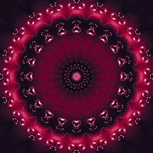Abstract Radial Pattern Stampe: Abstract magic radial pattern with transparent bubbles