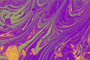 Deserted Landscape Images Stampe: Abstract marbling art patterns as background