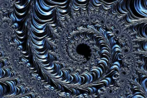 Fractal Geometry Design Stampe: Abstract metallic background - computer-generated image