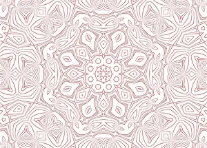 White Background Artwork Stampe: Abstract pattern of red lines on white background