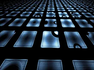 Abstract Fractal Background Stampe: Abstract perspective background - computer-generated image
