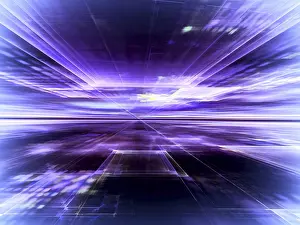 Fractal Art Background Stampe: Abstract perspective background computer-generated image