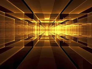 Abstract Technology Background Stampe: Abstract perspective technology background - computer-generated image
