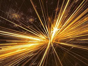 Fractal Geometry Background Stampe: Abstract rays burst - computer-generated image