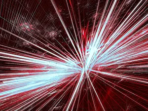 Fractal Geometry Background Stampe: Abstract rays burst - computer-generated image